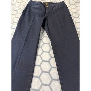 IMAN Women's Dark Wash Denim Straight Leg Jeans Size‎ 16